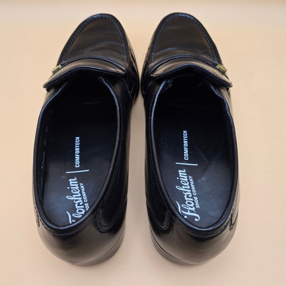 Florsheim Comfortech Mens Black Leather Loafers Moc Toe Dress Shoes 17088 9.5 D main image 5